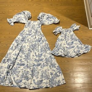 Mommy and me toile dresses